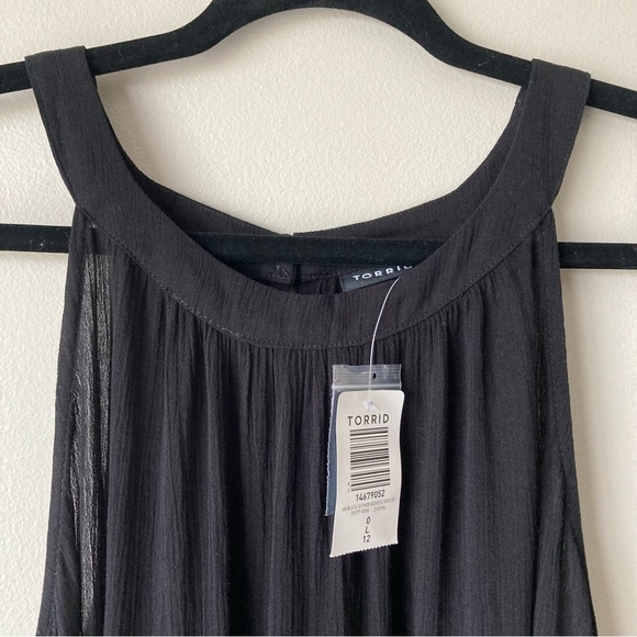 NWT Torrid Black Flowy Sleeveless Blouse Women’s Large - Picture 2 of 9